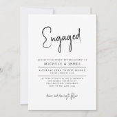 Script Typografie Minimal Wedding Verloving Kaart (Voorkant)