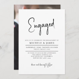 Script Typografie Minimal Wedding Verloving Kaart