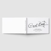 Script Typografie Minimalistisch Mijlpaal Verjaard Gastenboek (Volledig)