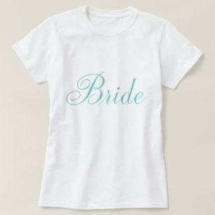 Script typografie mintgroen "Bruid" T-shirt