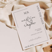 Script Typografie Monogram Bruiloft De datum opsla Magnetische Uitnodiging