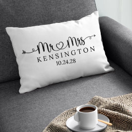 Script Typografie Persoonlijke Mr Mevrouw Trouwen Accent Kussen