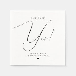 Script Typografie Ze Zei Ja Bruidsfeest Servet