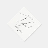 Script Typografie Ze Zei Ja Bruidsfeest Servet (Hoek)