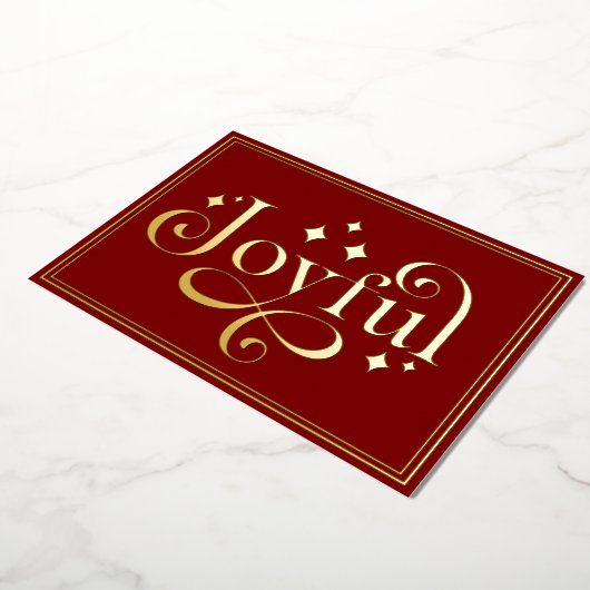 Script Typography Burgurdy Gradient Custom Real Folie Feestdagenkaart (Gedraaid)