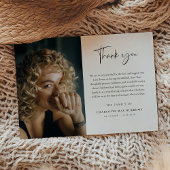 Script Typography Custom Photo & Message Sympathy  Bedankkaart