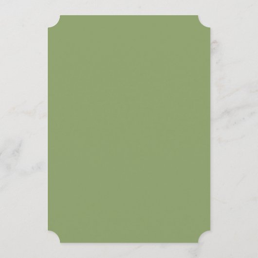 Script Typography Sage Green Wedding Menu Card Kaart (Achterkant)