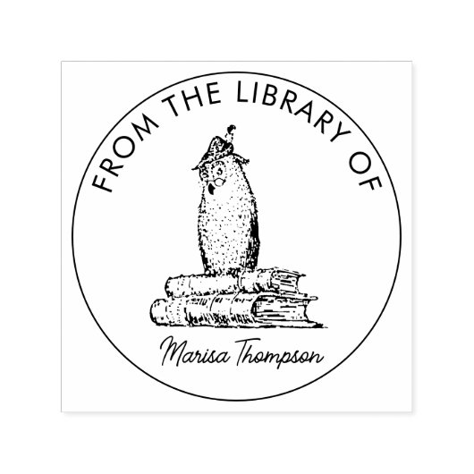 Script Uit de Bibliotheek van Ex Libris Bibliothee Zelfinktende Stempel (Design)