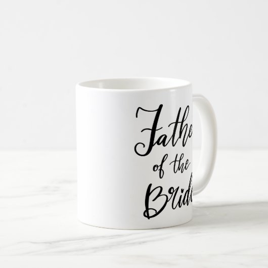 Script Vader van de bruid typografie bruiloft Koffiemok (Voorkant rechts)