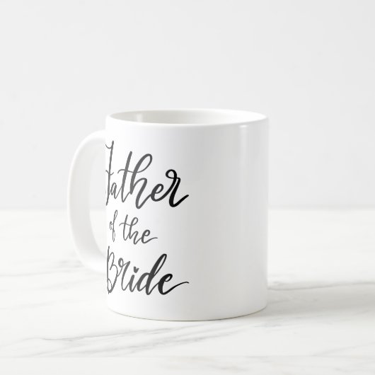 Script Vader van de bruid typografie bruiloft Koffiemok (Voorkant links)