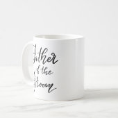 Script Vader van de bruidegom typografie bruiloft Koffiemok (Voorkant links)