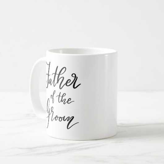 Script Vader van de bruidegom typografie bruiloft Koffiemok (Voorkant links)