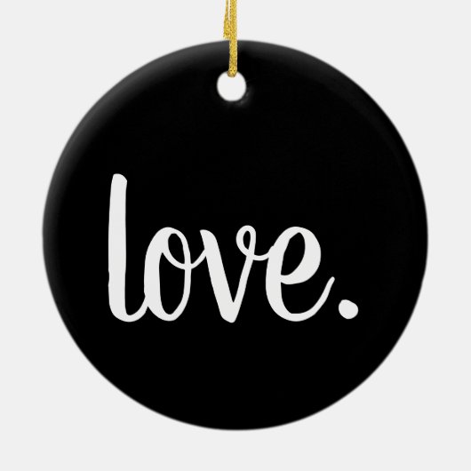 script van chic LOVE. Keramisch Ornament (Achterkant)