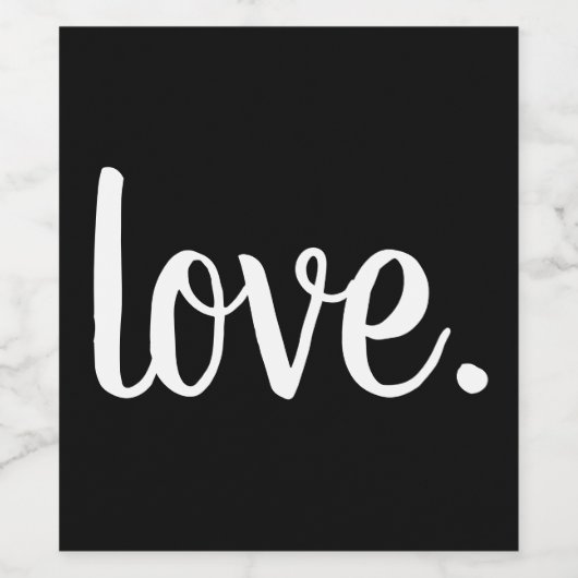 script van chic LOVE. Wijn Etiket (Enkel label)