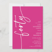 Script Veertig 40e Verjaardag Kaart (Voorkant)