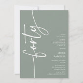 Script Veertig 40e verjaardag Kaart (Voorkant)