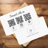 Script verbinden met ons Social media logo QR-code Visitekaartje