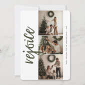 Script Verheug Religieuze Kerstmis Familiefoto Feestdagenkaart (Voorkant)