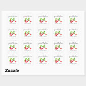 Script Verspreid de Liefde Frambozenjam Bruiloftst Vierkante Sticker (Vel)
