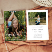 Script Vertical Photo Afstuderen Invitation Kaart