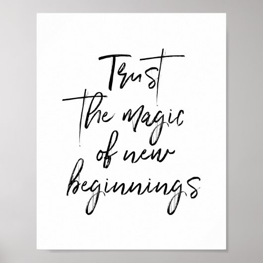 Script Vertrouw op de magie van het nieuwe begin W Poster (Voorkant)