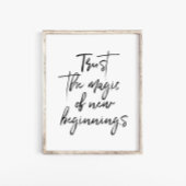 Script Vertrouw op de magie van het nieuwe begin W Poster