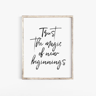 Script Vertrouw op de magie van het nieuwe begin W Poster