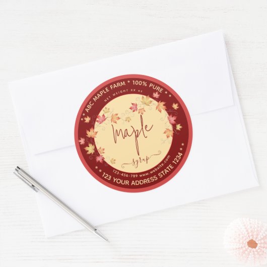 Script Vintage esdoornsiroop labels (Envelop)