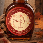 Script Vintage maple syrup labels