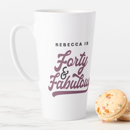  script voor 40 en fantastische verjaardagscourant latte mok (In situ)