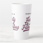  script voor 40 en fantastische verjaardagscourant latte mok (Voorkant)