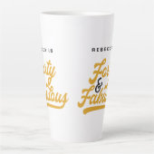  script voor 40 en fantastische verjaardagscourant latte mok (Voorkant)