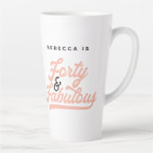 script voor 40 en fantastische verjaardagscourant latte mok (Rechts)
