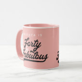 script voor 40 en fantastische verjaardagscourant mok (Voorkant links)