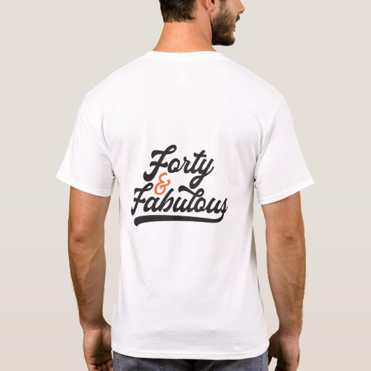  script voor 40 en fantastische verjaardagscourant t-shirt (Achterkant)