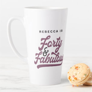  script voor 40 en fantastische verjaardagsretro latte mok