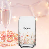 script voor aangepaste naam van Wildflower Blikvorm Glas