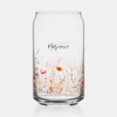 script voor aangepaste naam van Wildflower Blikvorm Glas (Achterkant)