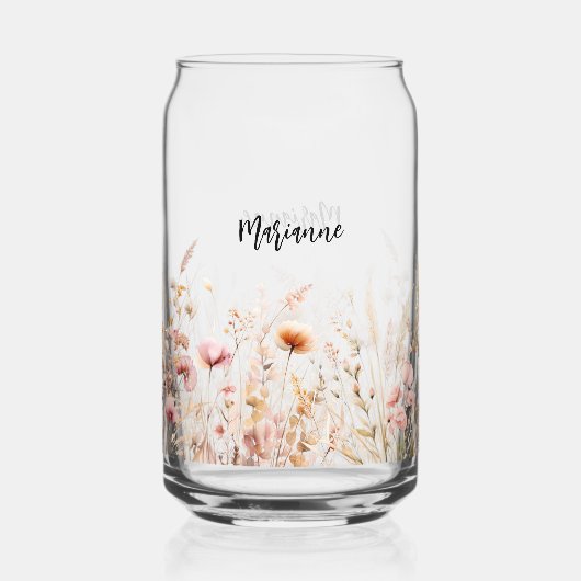 script voor aangepaste naam van Wildflower Blikvorm Glas (Achterkant)