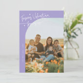 Script 'Voor altijd ons' Violet Valentijnsfoto Feestdagenkaart (Staand voorkant)