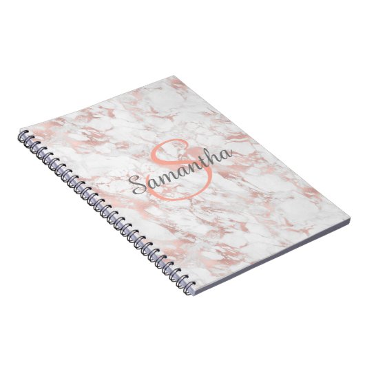  script voor Blush Marble Notitieboek (Rechterzijde)