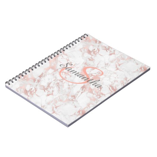  script voor Blush Marble Notitieboek (Linkerzijde)