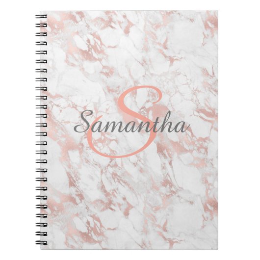  script voor Blush Marble Notitieboek (Voorkant)