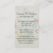  script voor geverfd geel vlasventilator visitekaartje (Achterkant)