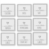 script voor Pantry Organization Spice Cabinet Sticker (Voorkant)