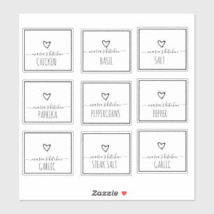  script voor Pantry Organization Spice Cabinet Sticker