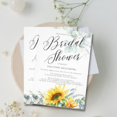 Script Vrijgezellenfeest Elegant Sunflower Eucalyp Kaart