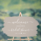 Script Vrijgezellenfeest Welkom Paint Beige Acryl Bord (Neutraal)