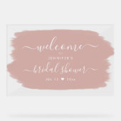 Script Vrijgezellenfeest Welkom Paint Dusty Roos R Acryl Bord (Voorkant)