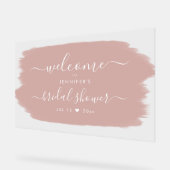 Script Vrijgezellenfeest Welkom Paint Dusty Roos R Acryl Bord (Hoek)